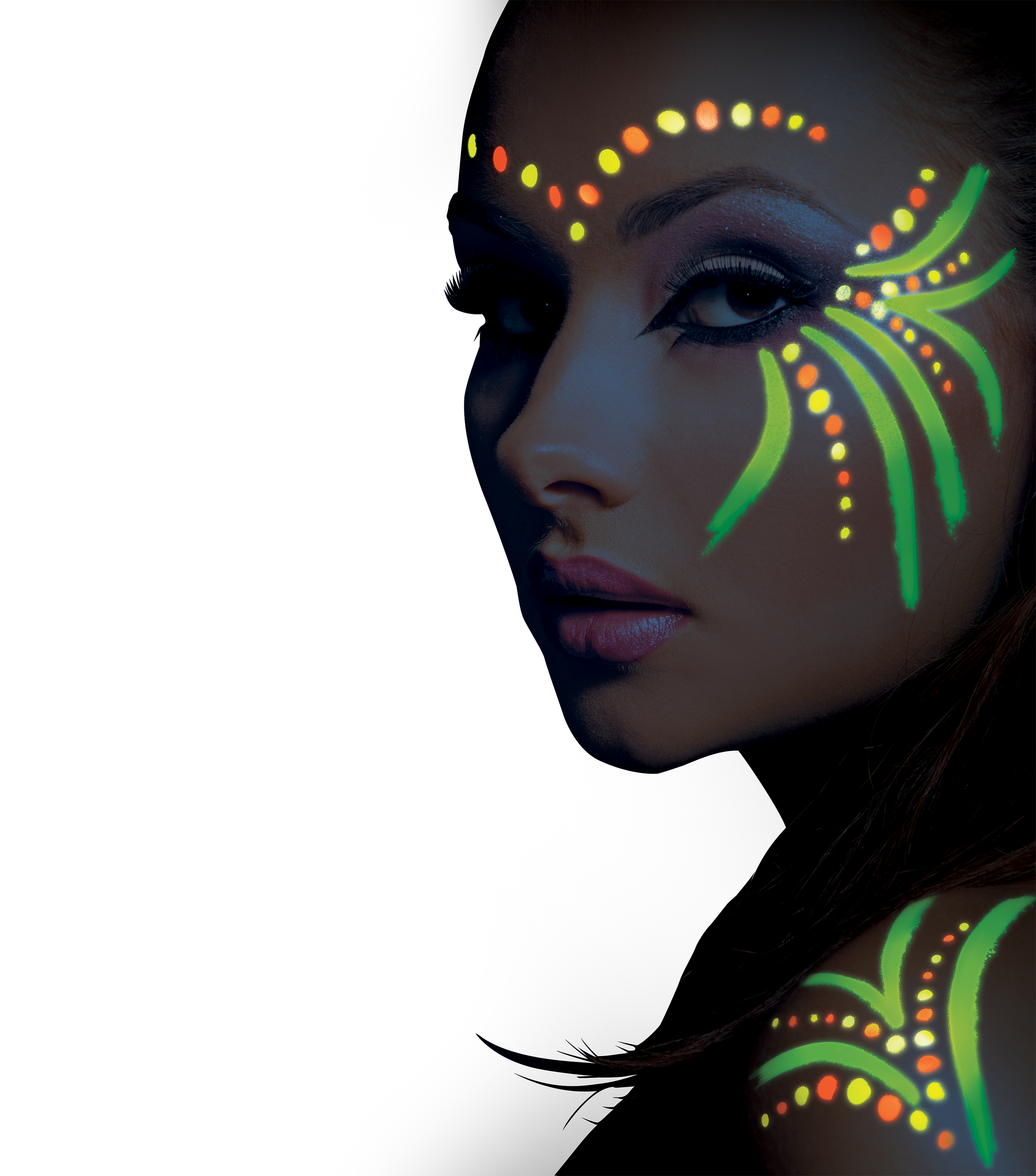 glow face paint designs