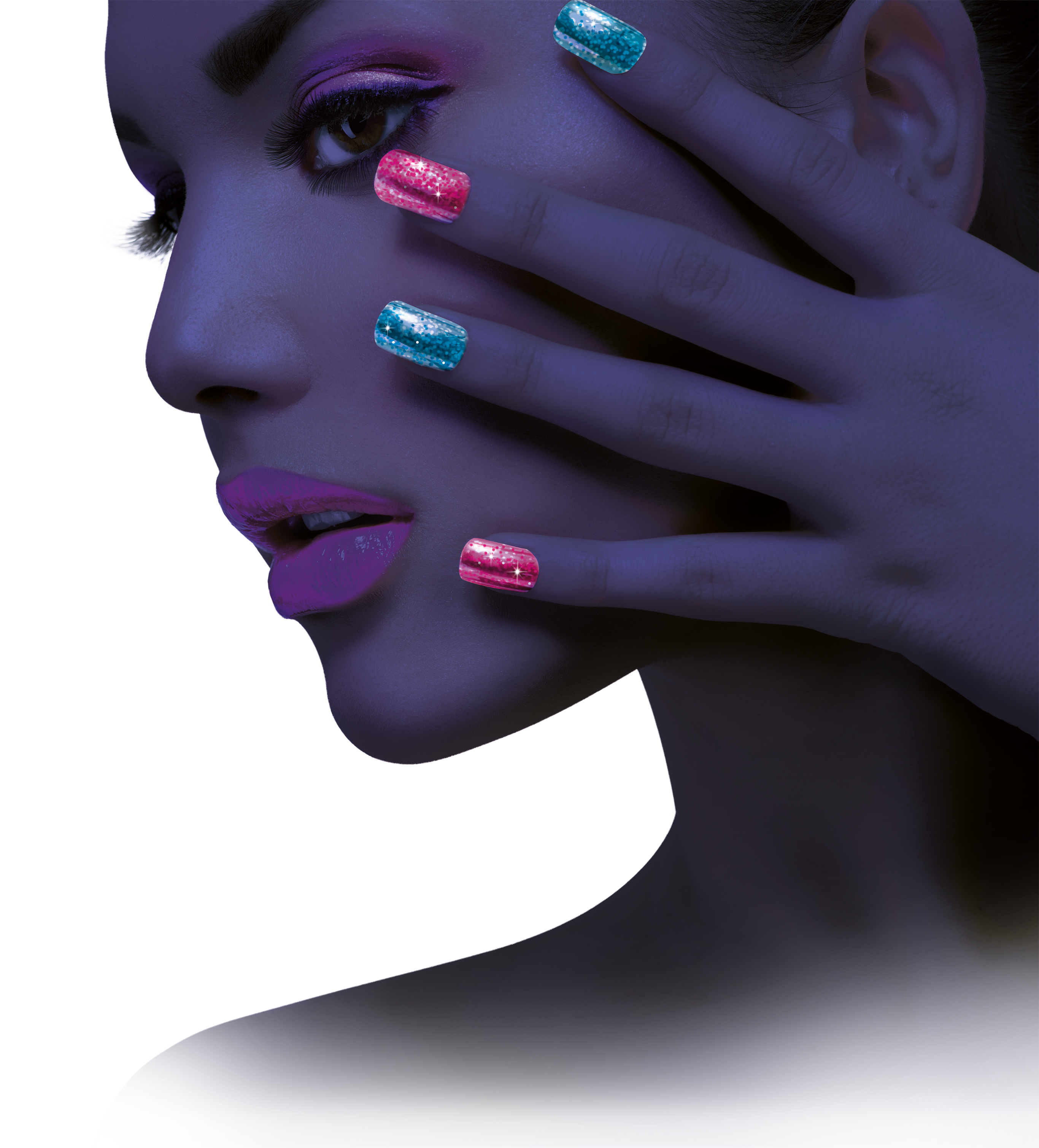 Neon UV Glow Blacklight Glitter Nail Polish, 14mL. Cosmetically certified, FDA & Health Canada compliant, cruelty free and vegan.