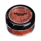 Pumpkin Orange - Terror Fine Face & Body Glitter Shaker, 5g. Cosmetically certified, FDA & Health Canada compliant, cruelty free and vegan.